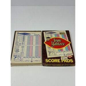 Vintage 1972 Triple Yahtzee Score Pads Lowe in Original Box Contains 90 Sheets